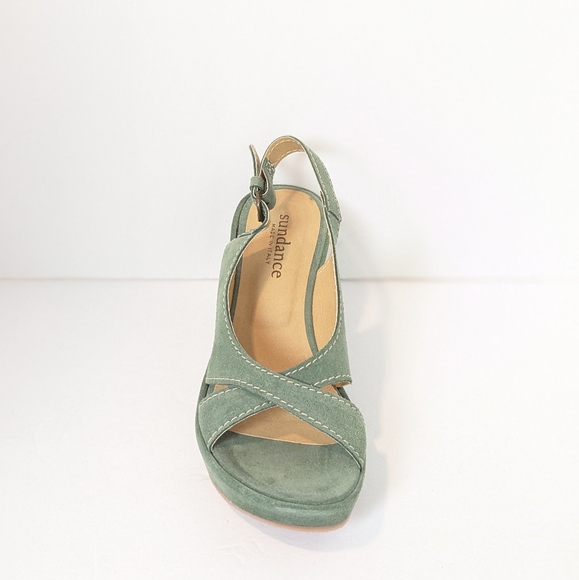 NWOT Sundance suede wedge sandals - Picture 3 of 16